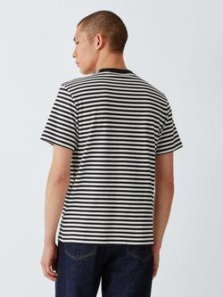 Carhartt WIP Ezra Cotton Regular Fit Short Sleeve Stripe T-Shirt, Black/Wax - view 2, Black/Wax