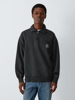 Carhartt WIP Half Zip Detroit Sweatshirt, Black, Black