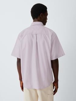 Carhartt WIP Braxton Short Sleeve Cotton Shirt, Purple/Wax - view 2, Purple/Wax