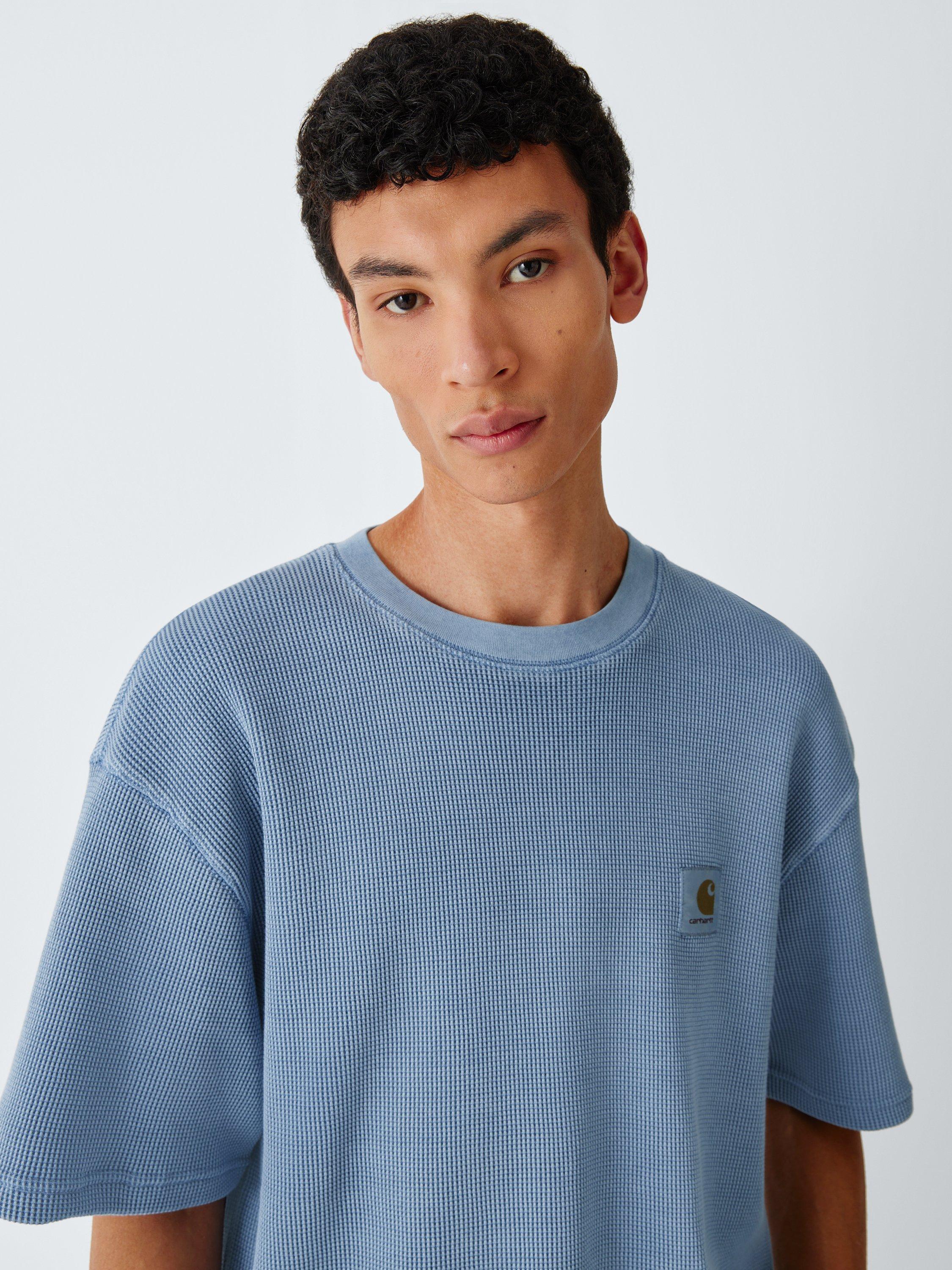 Carhartt WIP Cotton Regular Fit Nelson Waffle T-Shirt, Gentle Blue