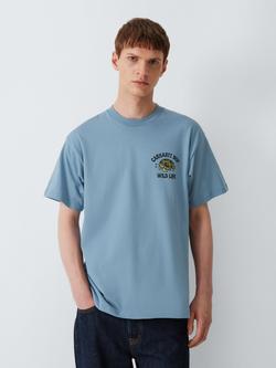 Carhartt WIP Wild Life Cotton T-Shirt, Gentle Blue, Gentle Blue