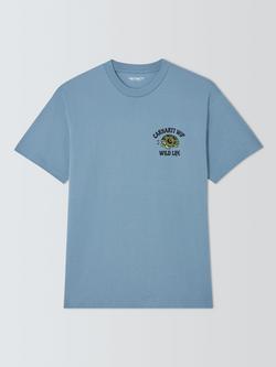 Carhartt WIP Wild Life Cotton T-Shirt, Gentle Blue, Gentle Blue