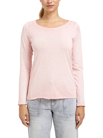 Smith & Soul Round Neck Long Sleeve Top, Bubblegum, Bubblegum