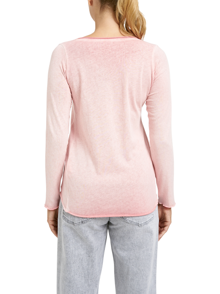 Smith & Soul Round Neck Long Sleeve Top, Bubblegum - view 2, Bubblegum
