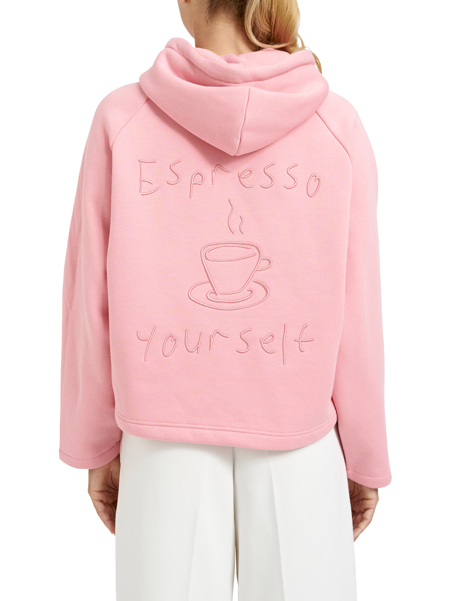 Product image 2 of 6, which shows Smith & Soul Embroidered Boxy Hoodie, Bubblegum, XS