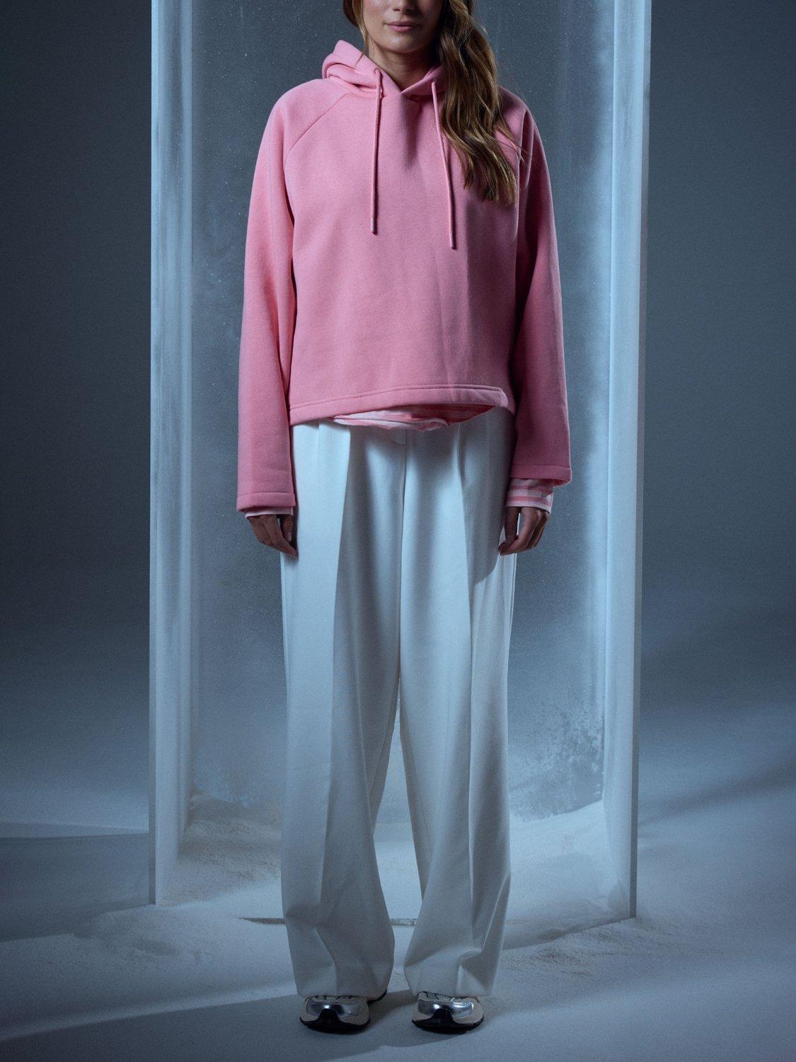 Product image 5 of 6, which shows Smith & Soul Embroidered Boxy Hoodie, Bubblegum, XS
