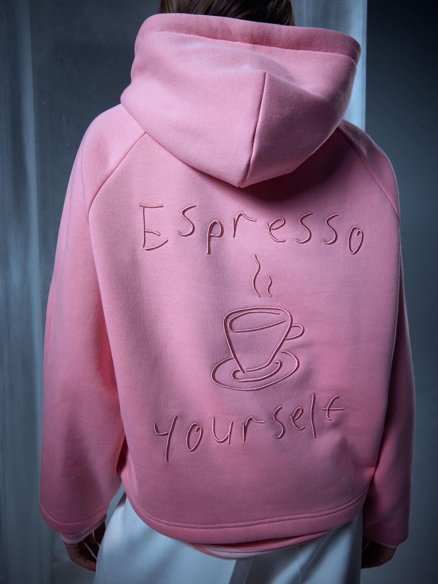 Product image 6 of 6, which shows Smith & Soul Embroidered Boxy Hoodie, Bubblegum, XS