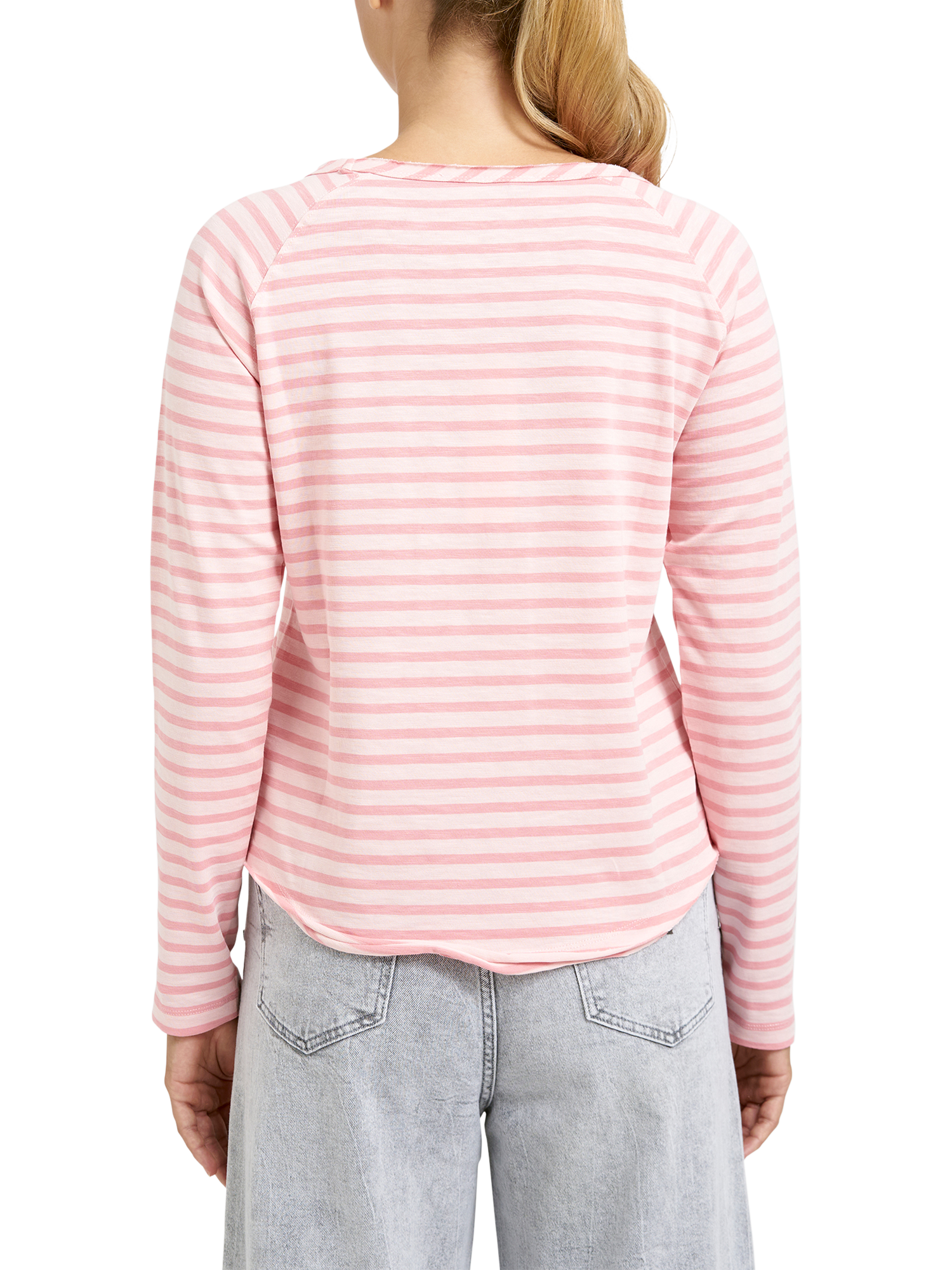 Product image 2 of 5, which shows Smith & Soul Breton Stripe Top, Powder Rosé, XS