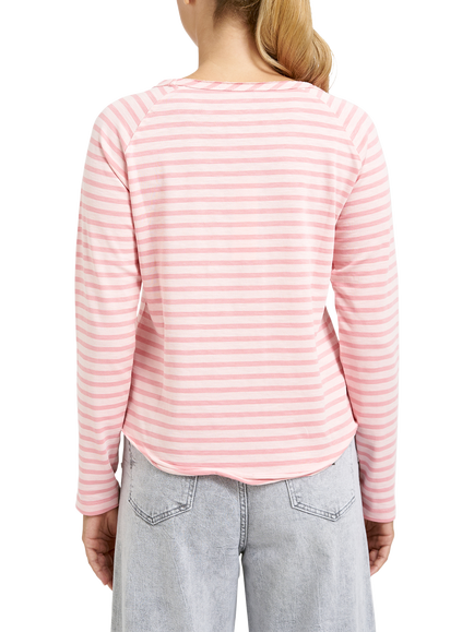 Smith & Soul Breton Stripe Top, Powder Rosé - view 2, Powder Rosé