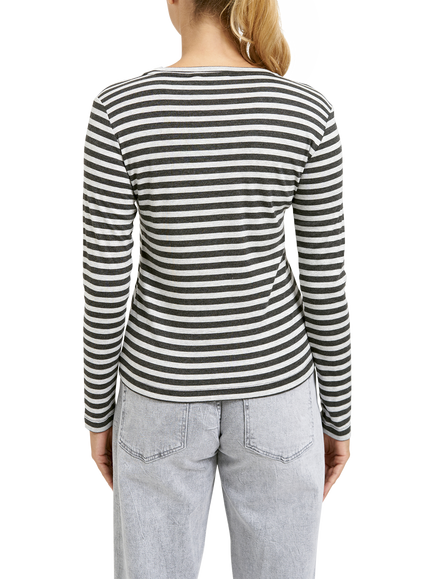 Smith & Soul Sparkle Stripe Top, Anthracite - view 2, Anthracite
