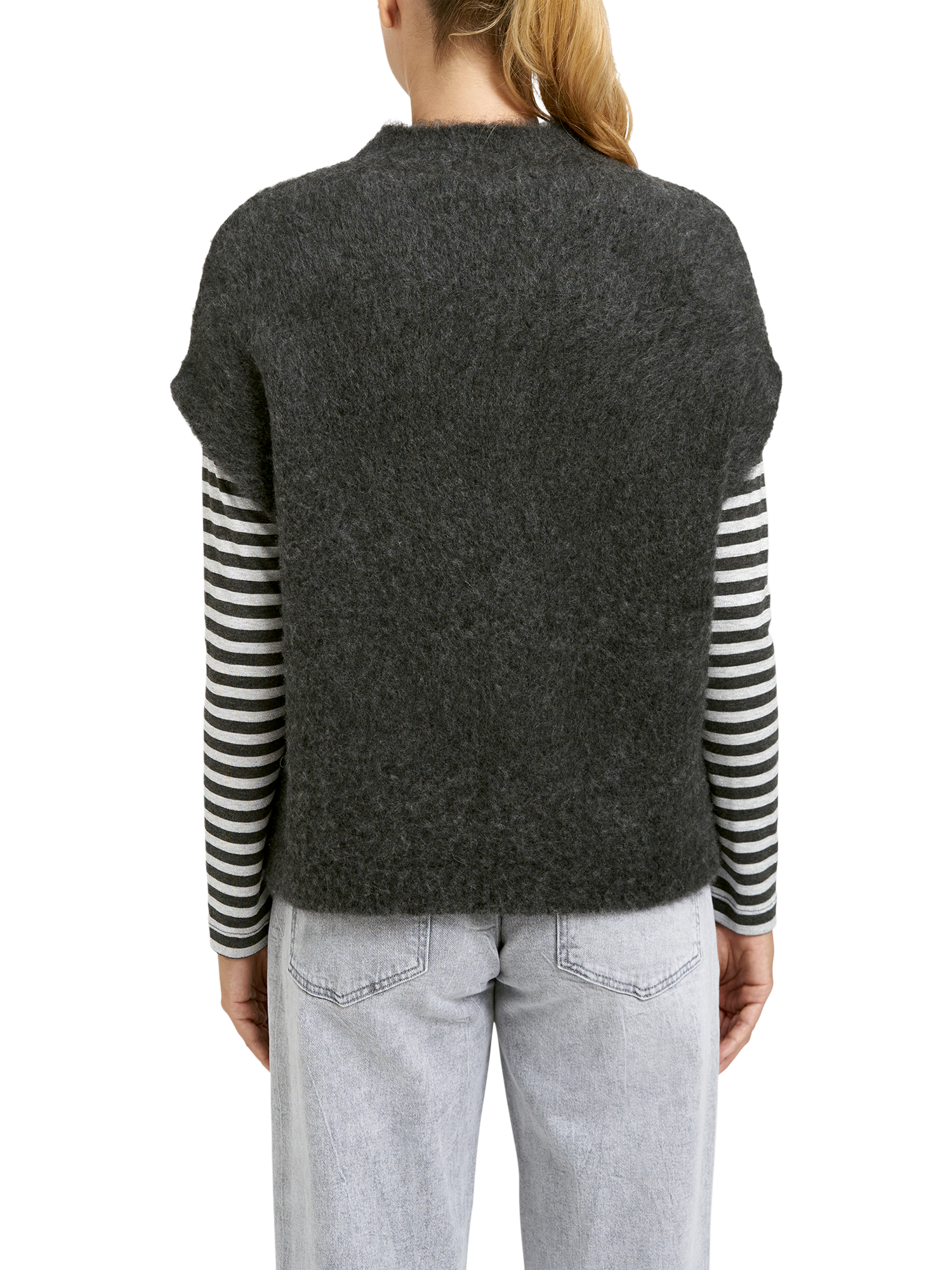Product image 2 of 5, which shows Smith & Soul Knit Vest Top, Anthracite, S-M