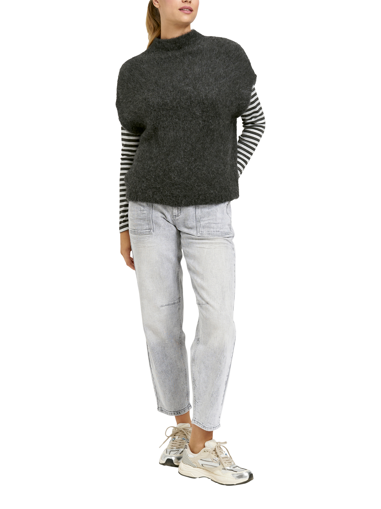 Product image 3 of 5, which shows Smith & Soul Knit Vest Top, Anthracite, S-M