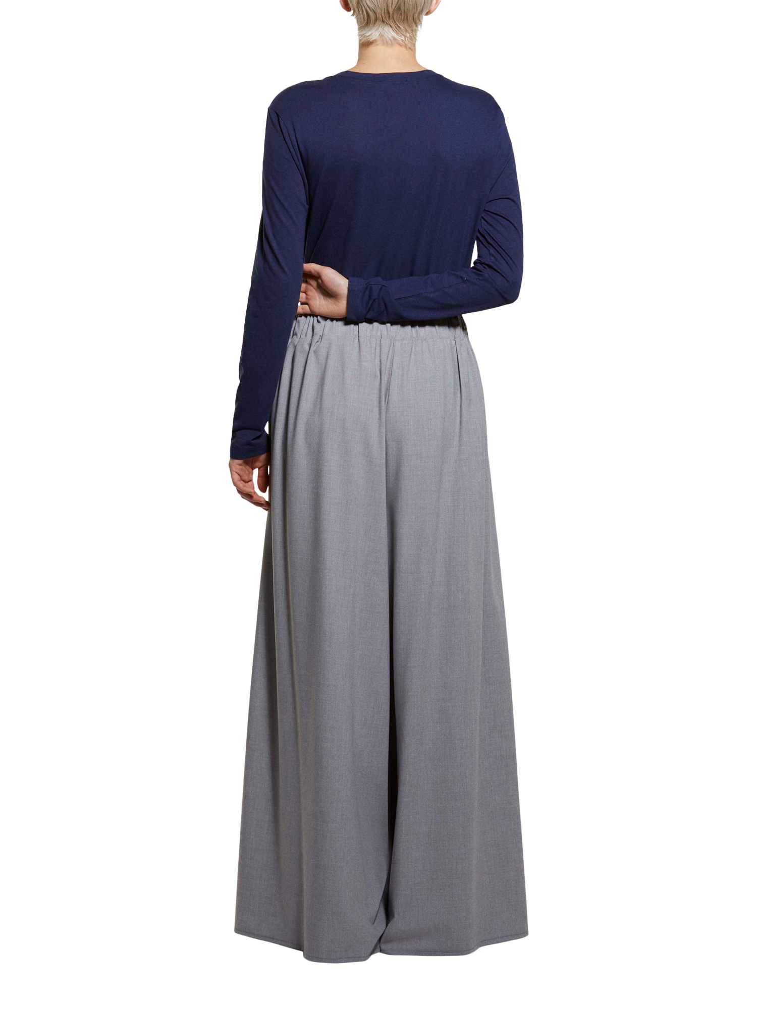 Product image 2 of 5, which shows SISLEY Crew Neck Long Sleeve Top, Night Blue, L