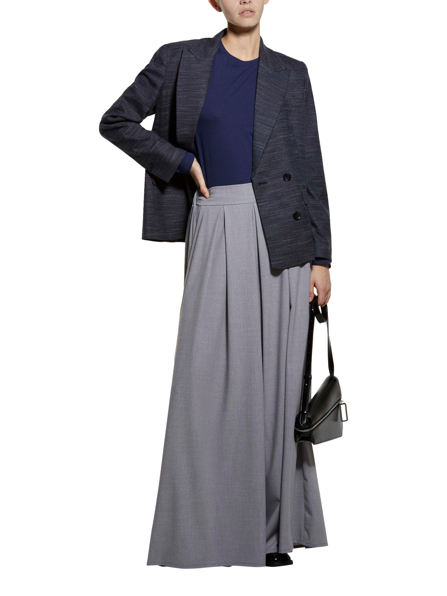 Product image 3 of 5, which shows SISLEY Crew Neck Long Sleeve Top, Night Blue, L