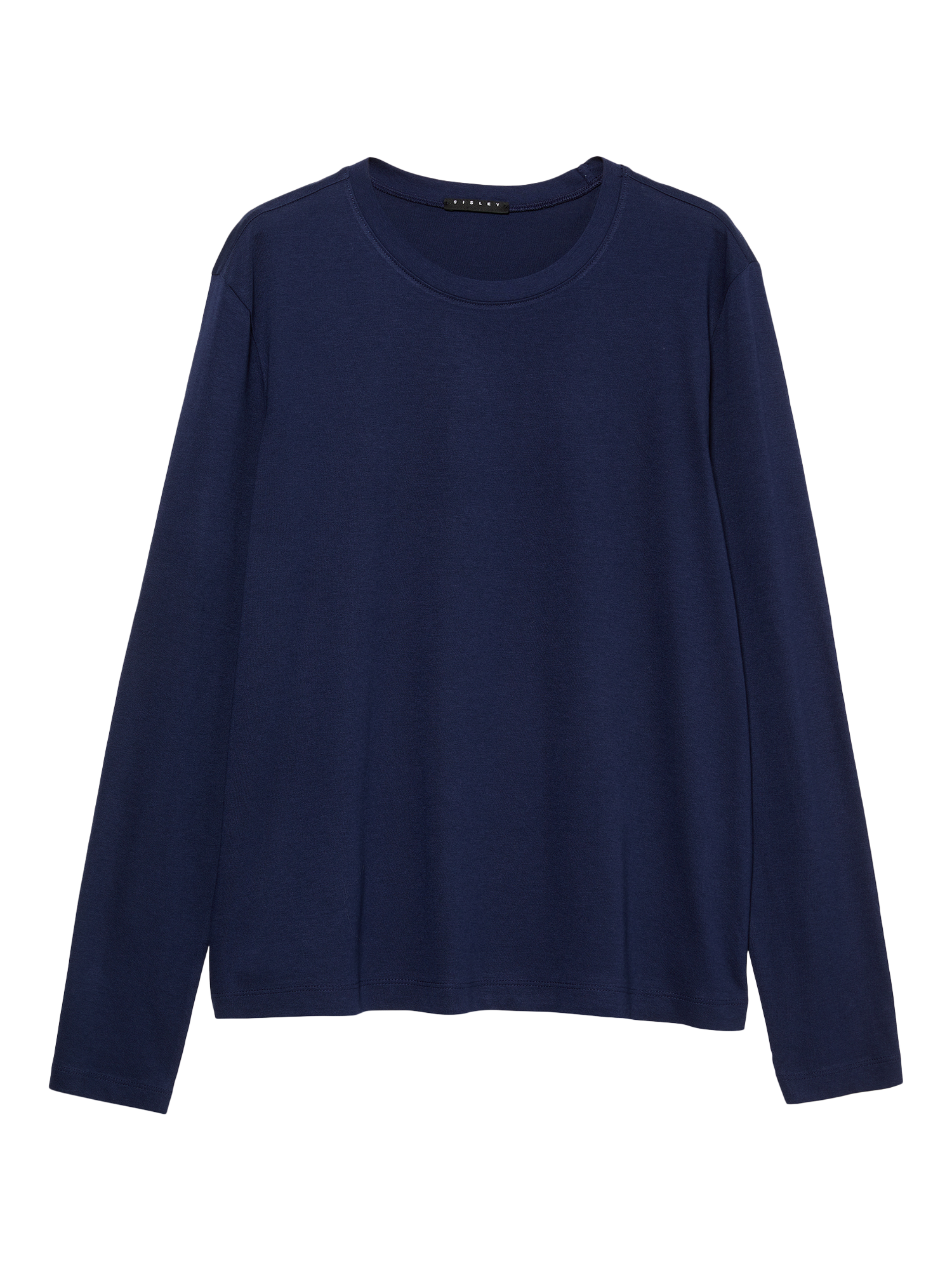 Product image 4 of 5, which shows SISLEY Crew Neck Long Sleeve Top, Night Blue, L