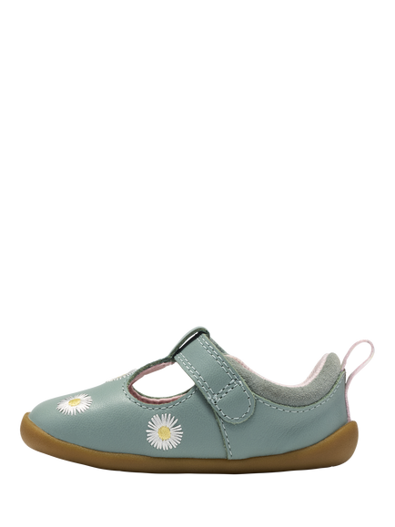 Clarks Baby Roamer Flora T Pre Walker Shoes, Green - view 2, Green