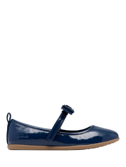 Clarks Kids' Charm Bow K Ballet Shoes, Navy, Navy