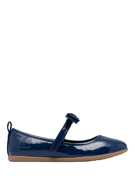 Clarks Kids' Charm Bow K Ballet Shoes, Navy, Navy