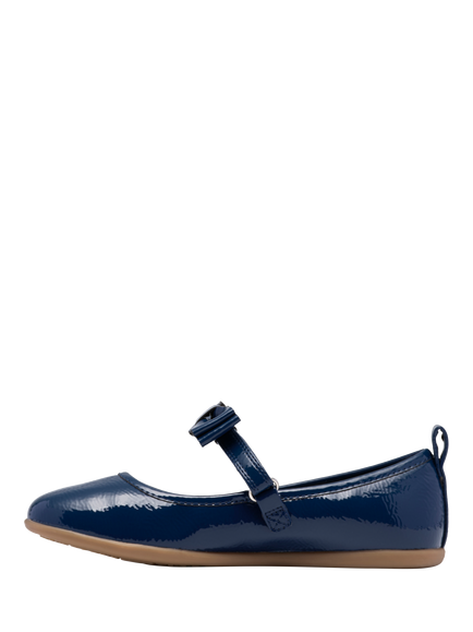 Clarks Kids' Charm Bow K Ballet Shoes, Navy - view 2, Navy