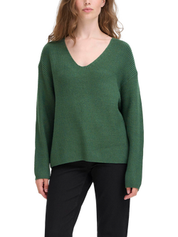 ICHI Chana V-Neck Jumper, Pineneedle