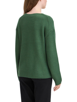 ICHI Chana V-Neck Jumper - view 2, Pineneedle