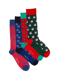 Swole Panda Christmas Bundle Bamboo Blend Socks, Pack of 4, Multi