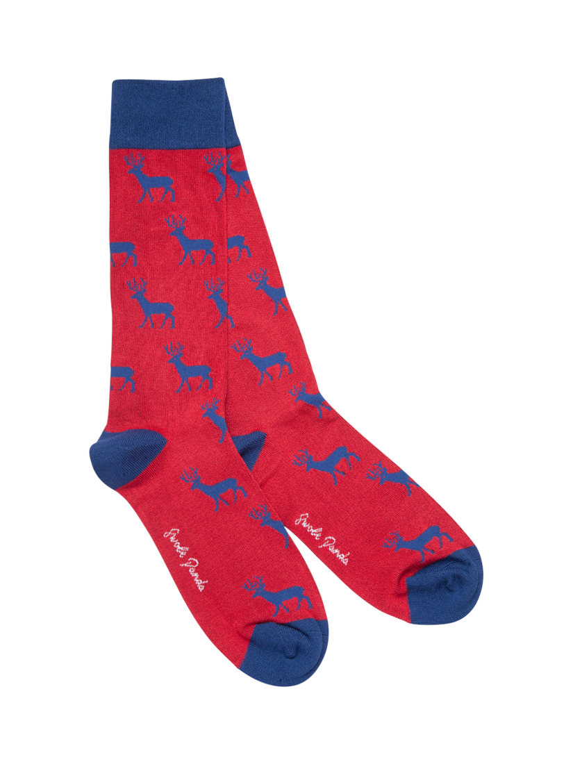 Product image 3 of 9, which shows Swole Panda Christmas Bundle Bamboo Blend Socks, Pack of 4, Multi, 7-11