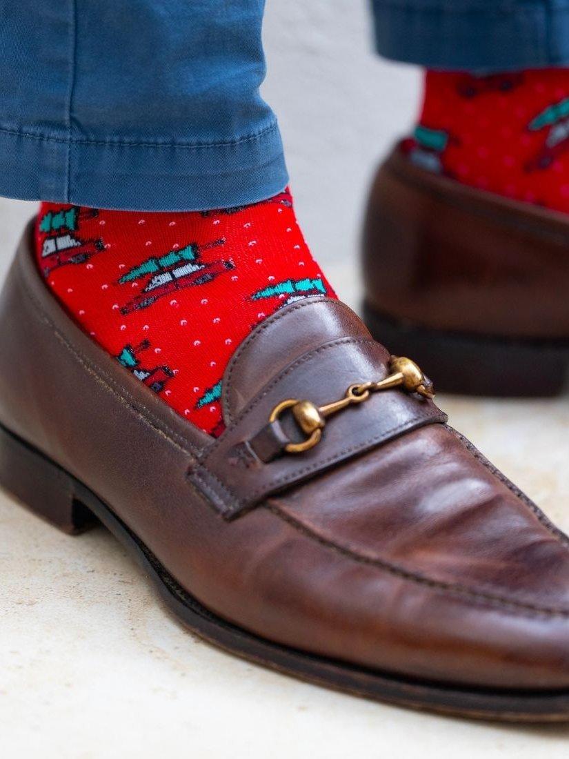 Product image 8 of 9, which shows Swole Panda Christmas Bundle Bamboo Blend Socks, Pack of 4, Multi, 7-11