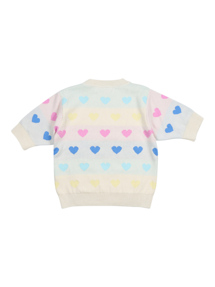 The New Society Kids' PinPilin Jumper, Multi Hearts - view 2, Multi Hearts