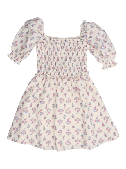 The New Society Kids' Clavel Dress, Block Print Mix, Block Print Mix