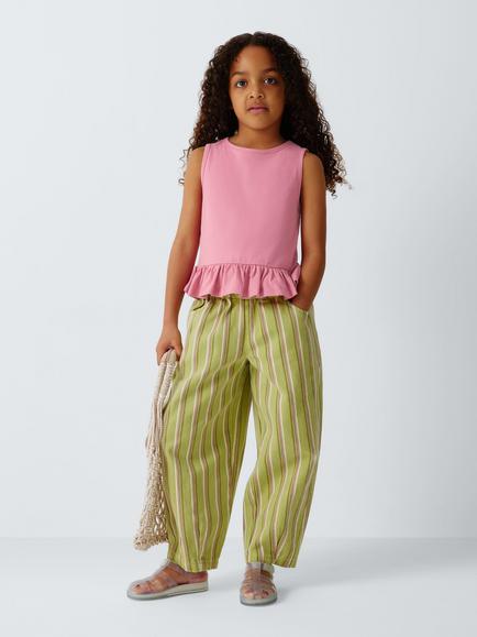 John Lewis Kids' Peplum Hem Vest Tops, Pack of 2, Multi - view 2, Multi