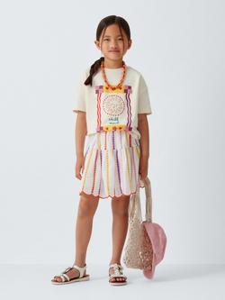 John Lewis Kids' Chill Mood T-Shirt, Cream, Pink - view 2, Cream, Pink