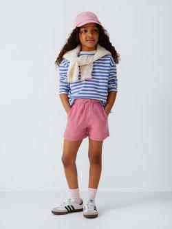 John Lewis Kids' Plain/Sun Print Jersey Shorts, Pack of 2, Multi - view 2, Multi