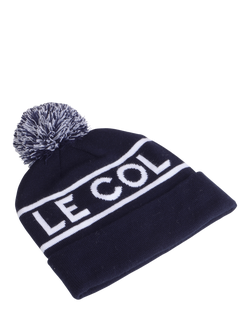 Le Col Bobble Hat, Navy/White, Navy/White