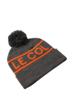 Le Col Bobble Hat, Grey/Saffron, Grey/Saffron