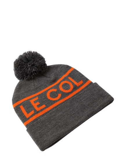 Le Col Bobble Hat, Grey/Saffron, Grey/Saffron