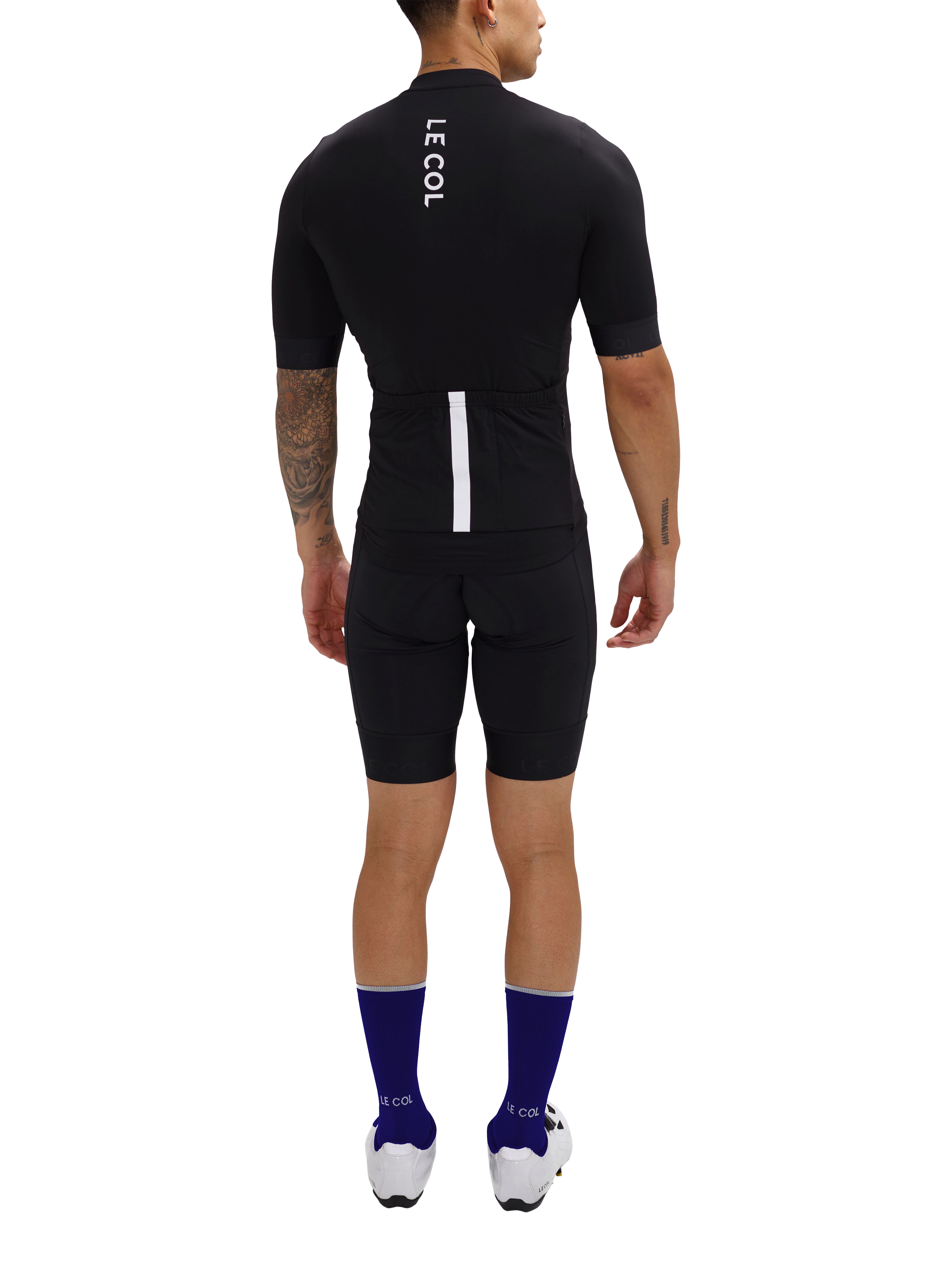 Product image 3 of 4, which shows Le Col Cycling Socks, Electric Blue/White, S-M