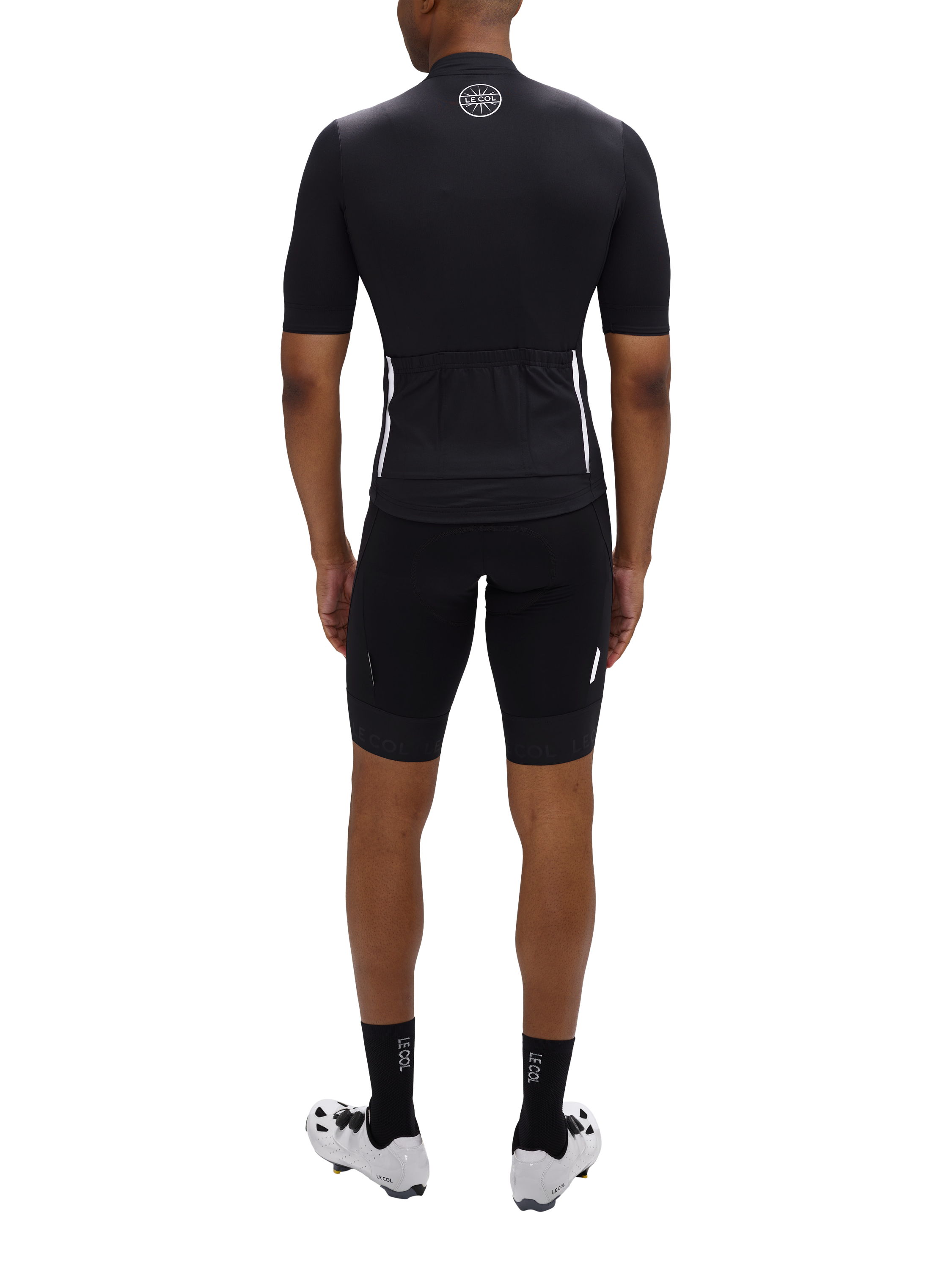 Product image 3 of 4, which shows Le Col Lightweight Socks, Black, S-M