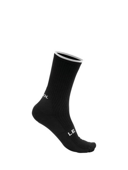 Le Col Women's Long Cycling Socks, Black/White