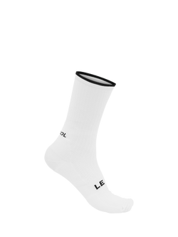Le Col Women's Long Cycling Socks, White/Black
