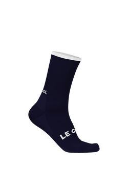 Le Col Women's Tech Merino Wool Blend Cycling Socks, Navy/White