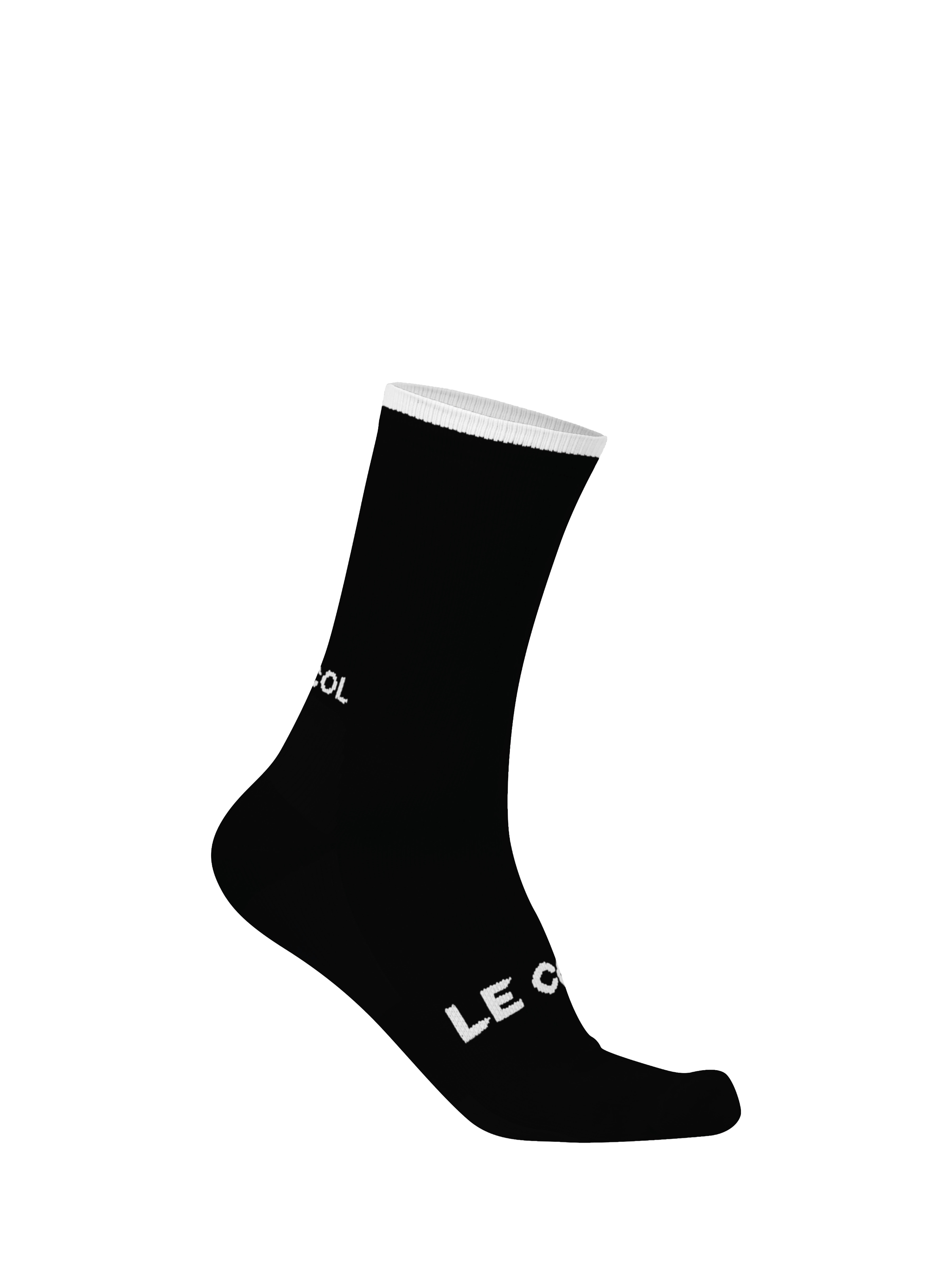 Product image 1 of 1, which shows Le Col Women's Tech Merino Wool Blend Cycling Socks, Black/Multi, S-M