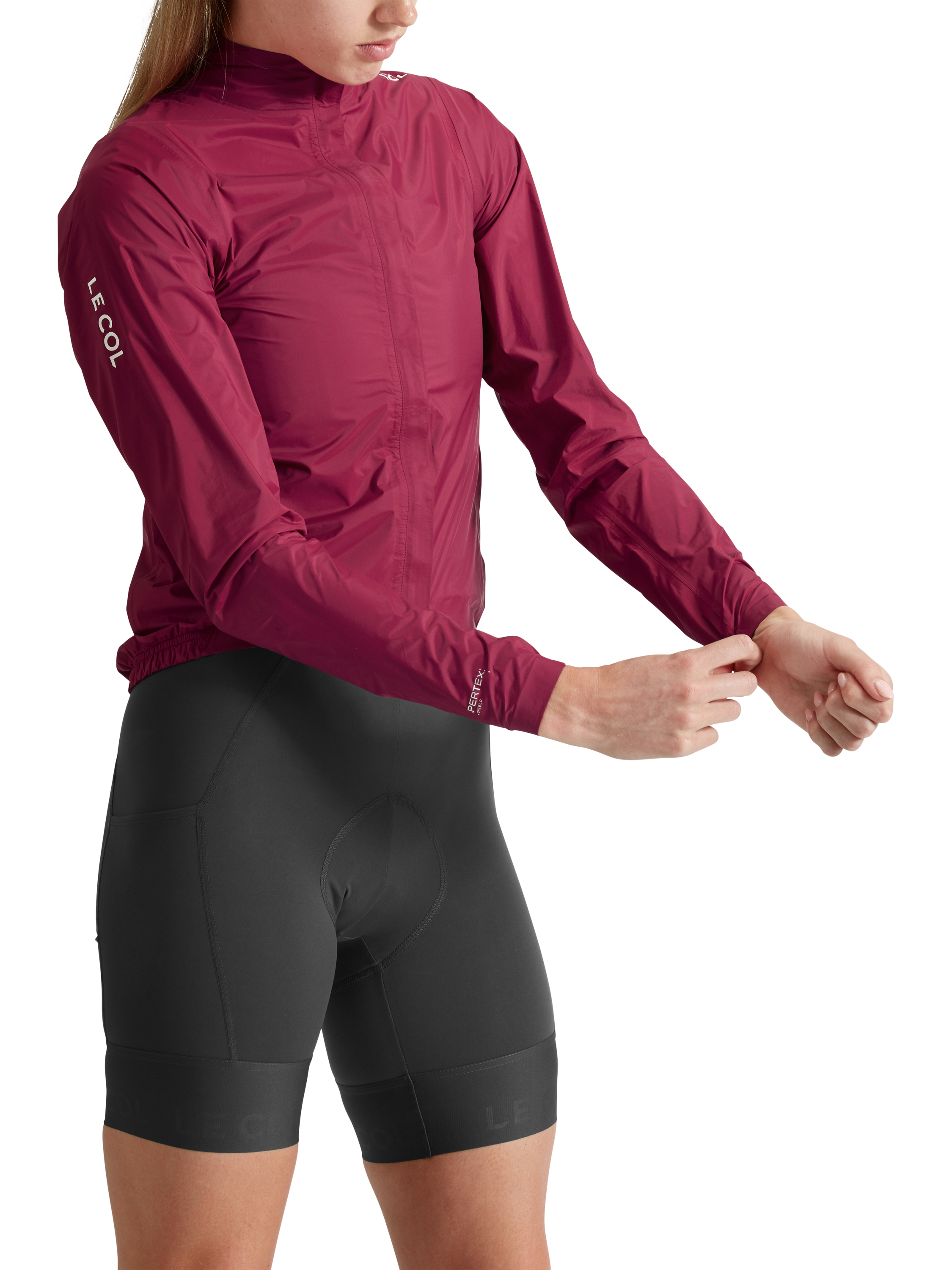 Product image 1 of 4, which shows Le Col Pro Lightweight Rain Jacket, Grape, XS