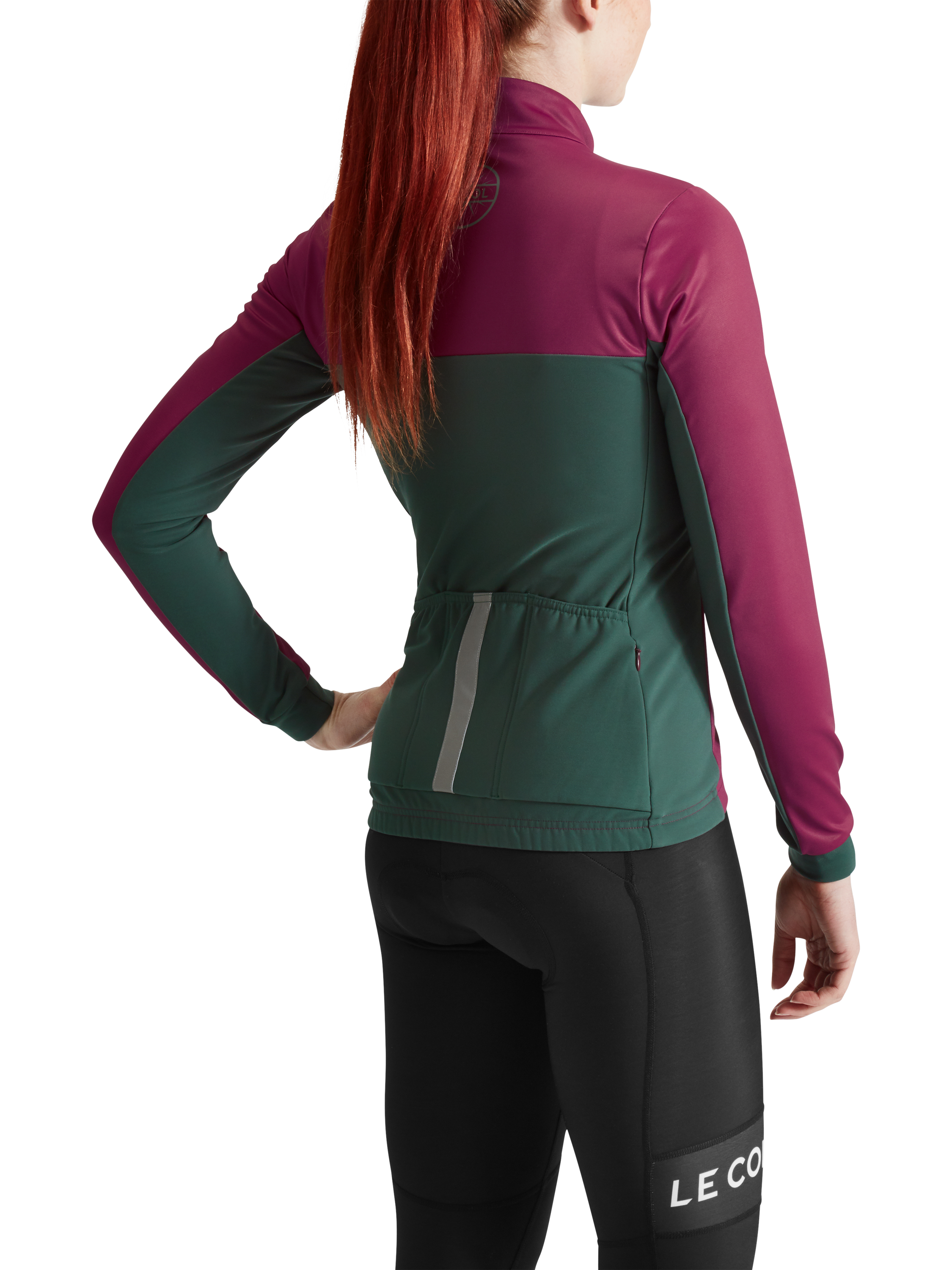 Product image 3 of 4, which shows Le Col Sport Jacket, Grape/Forest Green, XS