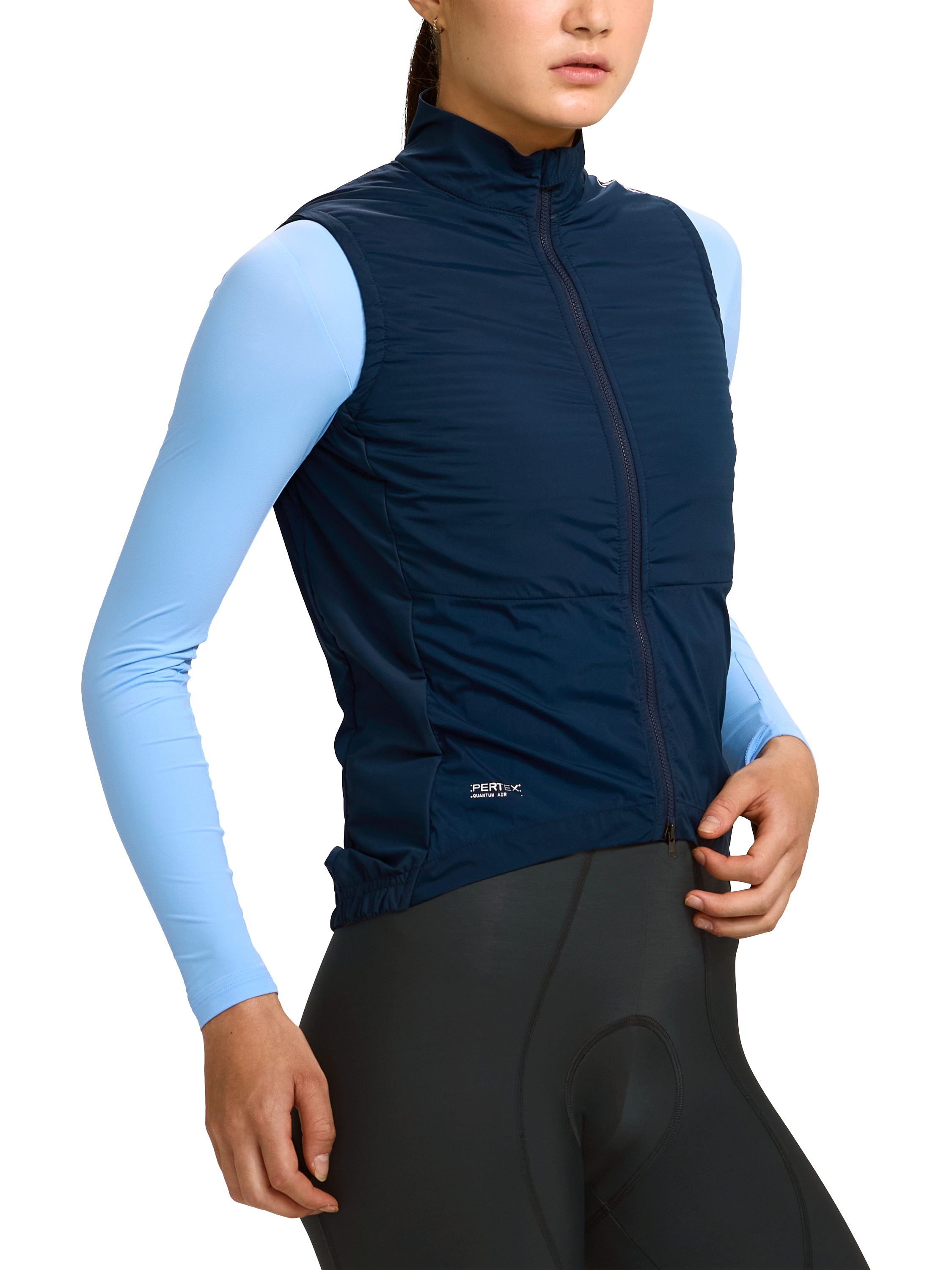 Product image 1 of 4, which shows Le Col Women's Pro Insulated Gilet, Navy, XS