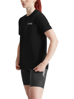 Le Col Women's ARC Merino T-Shirt, Black, Black