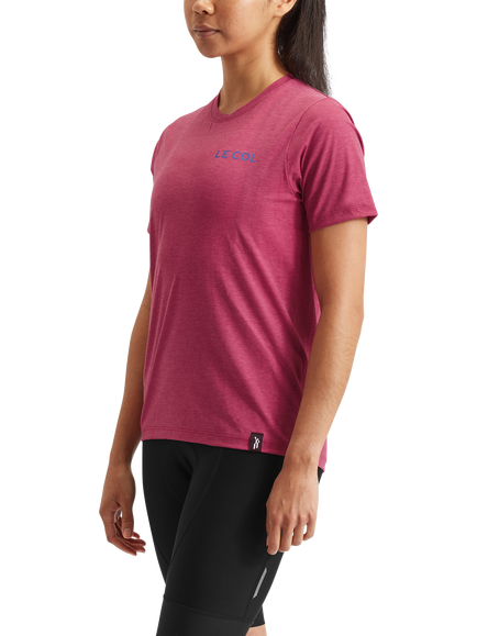 Le Col Women's ARC Merino T-Shirt, Grape - view 2, Grape