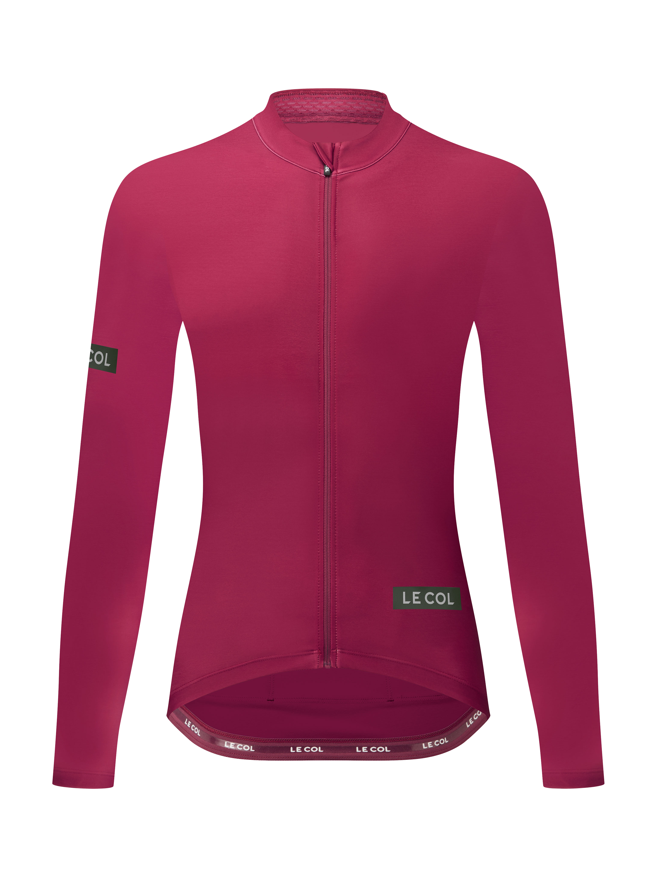 Product image 3 of 3, which shows Le Col Long Sleeve Sports Top, Grape, XS