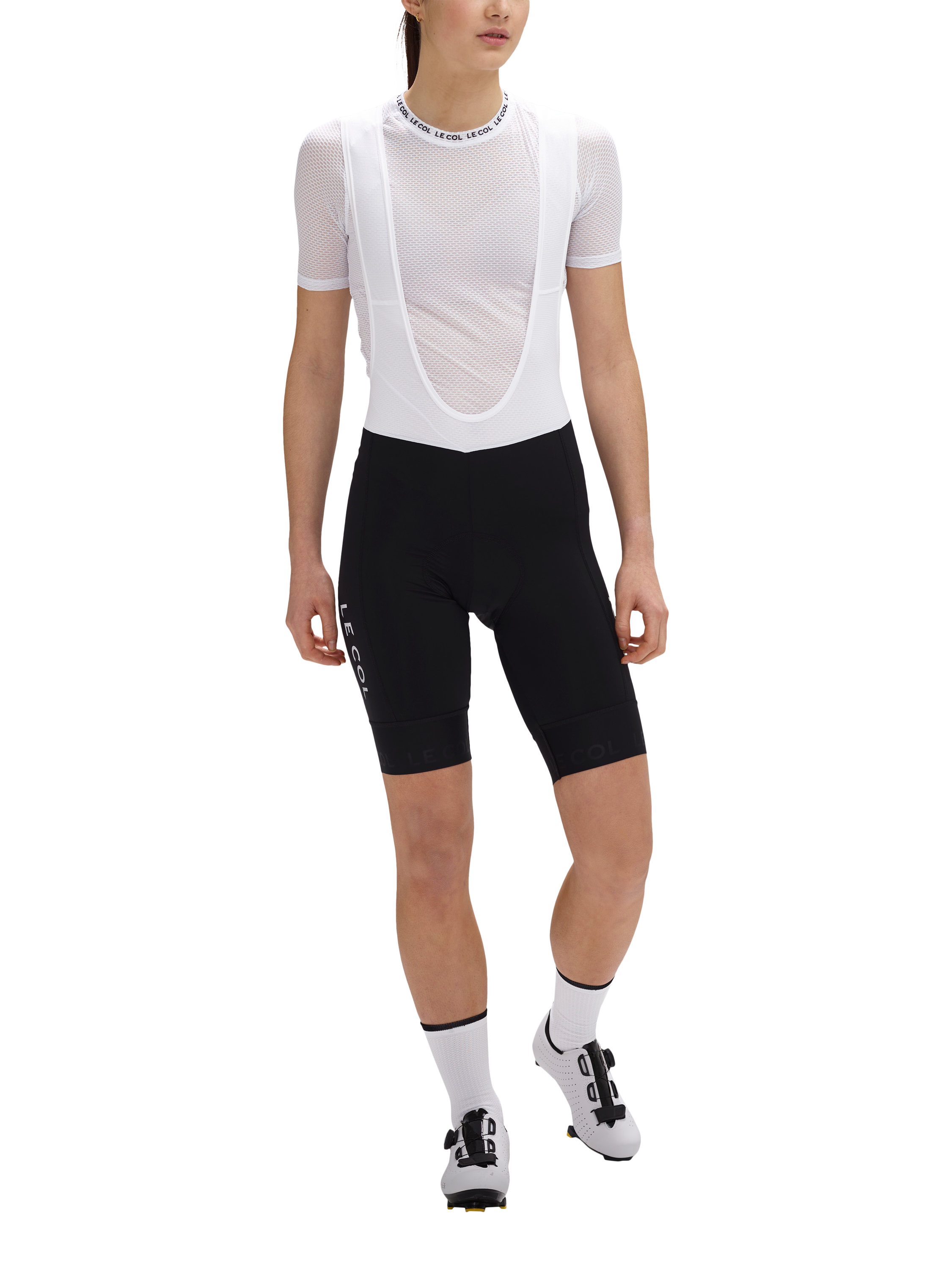 Product image 1 of 3, which shows Le Col Women's Pro Air Short Sleeve Base Layer, Le Col White, 6|8