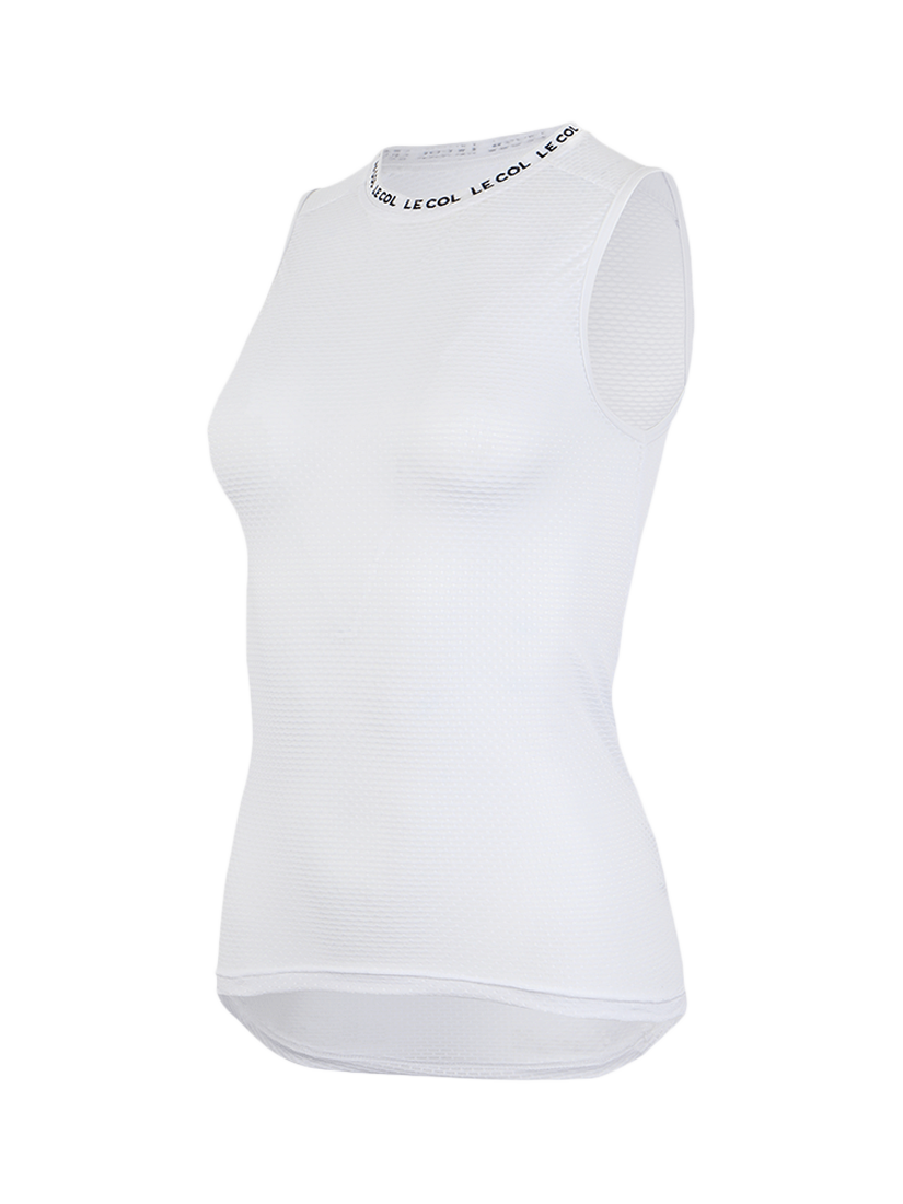 Product image 3 of 3, which shows Le Col Women's Pro Air Sleeveless Base Layer, Le Col White, 8|10
